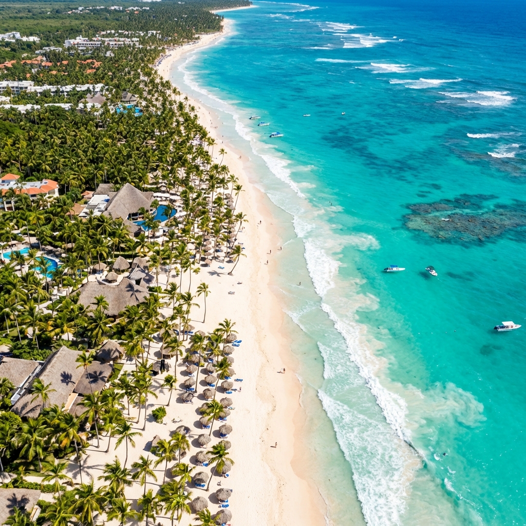 Vista aérea de Punta Cana